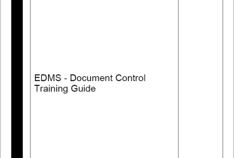 EDMS – Document Control Training Guide